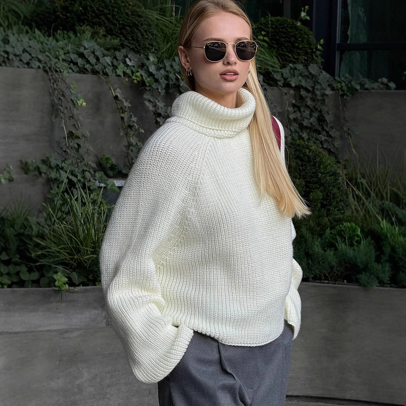 White Pullover Sweater For Women