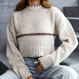 Women's Short Stitching Sweater