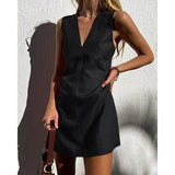 Women's 2pc Linen Top and Skirt