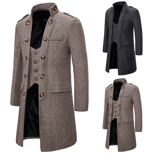 Men's Herringbone Overcoat