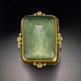 French Retro Natural Crystal Ring