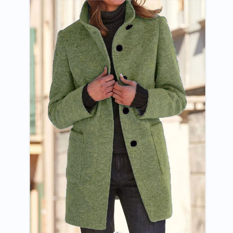 Casual Wool Coat With Pockets