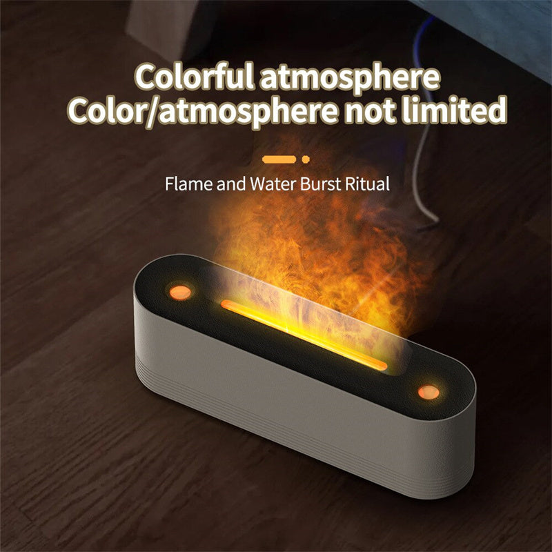 FlameGlow Ultrasonic Aroma Diffuser with 7-Color LED & Cool Mist