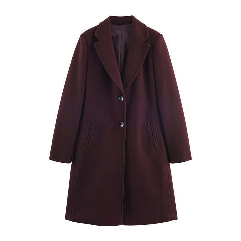 Women's Soft Padded Shoulder Overcoat