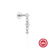 925 Sterling Silver Moon Earrings