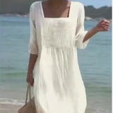 Women's Loose Long Sleeve Printed Dress