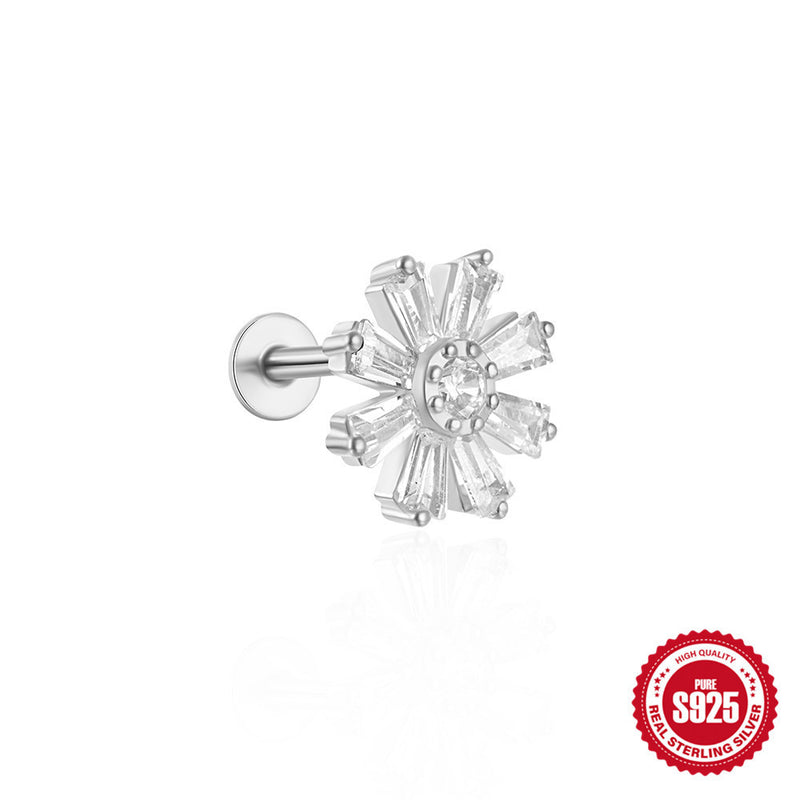 925 Sterling Silver Moon Earrings