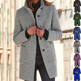 Casual Wool Coat With Pockets