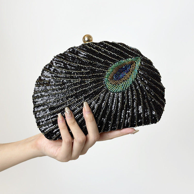 Women's Vintage Beaded One-shoulder Handbag